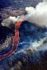 Hot Lava Flow and Smoke, Big Island of Hawaii, Eruption