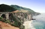 Bixby Bridge, Pacific Ocean, Cliffs, coast, coastline, cliffs, beach, sand, hills, mountains, NPMV01P14_10