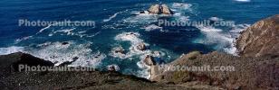 Big Sur, Panorama, coast, coastline, cliffs, hills, mountains, waves, rocks, NPMV01P15_11