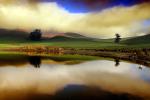 clouds, Trees, Hills, Pond, Reflection, Reservoir, Lake, Water