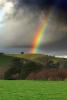 Fields, Tree, Rainbow, Hills, clouds, NPND03_266
