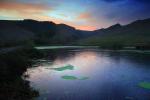 Pond, Water, Sunset, Hills, reservoir, lake, NPND04_085