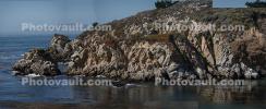 Shoreline Rock Cliffs, Coastline, Pacific Ocean, NPND06_154