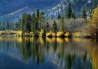 June Lake Loop, Grant Lake, Reflections, Mountains, Trees, Autumn, Tranquility, NPND06_208B