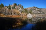 June Lake, Loop, Reflections, Mountains, Trees, Autumn, NPND06_215