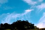 Sun Dog, wispy clouds, hill, Salinas Valley