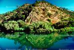 Putah Creek, Solano Lake, Hills, reflection, water, Solano County, NPNV02P15_08.0912