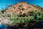 Putah Creek, Solano Lake, Hills, reflection, water, Solano County