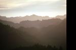 Hills, stack of mountains, sunset, clouds, NPNV05P06_10