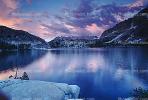 mountain, Sierra-Nevada, lake, clouds, sunset, reflection, water, NPNV05P15_01B