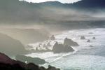 Misty Morning, Mendocino County, Coast, Coastline, Pacific Ocean, rocks, seashore, waves, shoreline, NPNV07P10_07