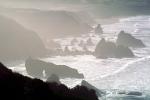 Misty Morning, Mendocino County, Coast, Coastline, Pacific Ocean, rocks, seashore, waves, shoreline, NPNV07P10_09
