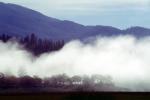 Fog, mountains, Lake Pillsbury, Mendocino National Forest, Mendocino County, water