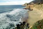 Waves, Cliffs, Beach, Peaceful, Calm, Bucolic, Horizon, NPNV09P09_13