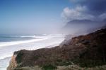 Pacific Ocean, Beach, Waves, Rocks, Cliffs, Point Bonita, Marin County, NPNV09P14_07