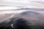 Crystal Springs Reservoir, San Andreas Fault line, Fog, Haze, northern Santa Cruz Mountains, San Mateo County, rift valley, lake, water, NPNV12P15_05