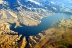 San Antonio Reservoir, lake, hills, fractal hills, water