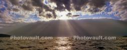Pacific Ocean Panorama, Crepuscular rays, Spiritual Light, NPNV15P13_19