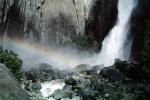 base of lower Yosemtie Falls, Waterfall, Granite Cliff, NPYV01P02_01