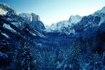 El Capitan, Snowy Trees, Valley, Forest, Winter, Granite Cliff, NPYV01P10_05