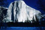 El Capitan, Snowy Trees, Valley, Forest, Winter, Granite Cliff, NPYV01P13_11