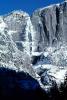 Yosemite Falls in the middle of winter, Waterfall, Winter, Granite Cliff, NPYV01P14_10