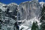 Yosemite Falls, Waterfall, Winter, Granite Cliff, NPYV02P01_04