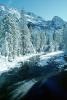 Frozen Merced River, Snowy Trees, Valley, Forest, Winter, NPYV02P02_06