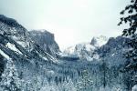 view from tunnel, Yosemite Valley in the Winter, El Capitan, Snowy Trees, Valley, Forest, Winter, Granite Cliff, Woodland, NPYV02P05_03