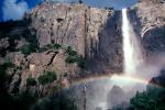 Yosemite Falls, Waterfall, Granite Cliff, mist, misty
