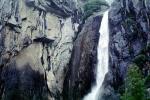 Lower Yosemite Falls, Waterfall, Granite Cliff, NPYV03P04_02