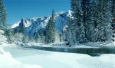 Merced River in the Winter, trees, valley, mountains, NPYV04P02_12
