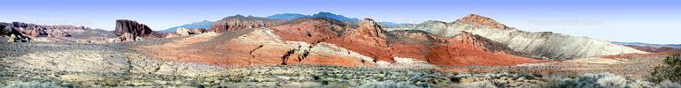 Valley of Fire State Park, Mojave Desert, Panorama, NSNV02P14_08B