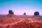 Purpley Horizon, The Mittens, Monument Valley, butte