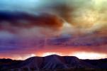 Flaming Sunset Virga, Rainy Clouds, mountains, NSUV06P02_04B