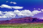 Cumulus Clouds, east of Moab, Castle Valley, Mesa, cliffs, geologic feature, Paintography