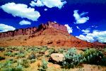Moab Mesa, clouds, cactus, Mesa, Mountains, Castle Valley, east of Moab, geologic feature, Paintography