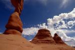 Delicate Arch, Clouds, geologic feature, geoform, NSUV06P07_16