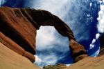 Delicate Arch, Clouds, geologic feature, geoform, NSUV06P08_01