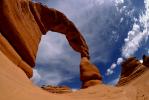 Delicate Arch, Clouds, geologic feature, geoform, NSUV06P08_02
