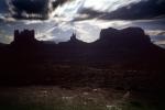 nighttime, moon, Monument Valley, Clouds, geologic feature, mesa, NSUV06P11_14