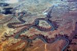 Green River, Meandering, Fractal Patterns, Desert Landscape, Aerial
