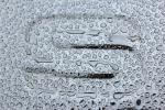 Letter Ess, S, Water Drops on a car