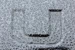 Letter You, U, Water Drops on a car