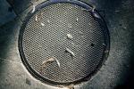 Steel Manhole Cover, Cement Sidewalk, NWGV02P12_02