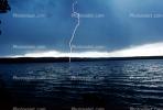 Lightning Bolt into the Lake, water
