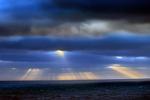God Clouds, Crepuscular Rays, Spiritual Light, Sun Streamers, Sunset, Sunclipse, Spirit, Divine, Divinity, Heaven, sunbeams, Pacific Ocean, Rain, Rainy, Stormy, storm, NWSD03_073