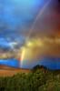 Rainbow Pierces a Rainy Cloud, hills