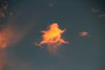 Small Orange Cloud Creature, Sunset Clouds, Napa County