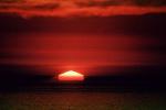 Sun Sliver, Sunset, Sunrise, Sunclipse, Sunsight, Santa Monica Bay, Pacific Ocean, California, NWSV05P04_12